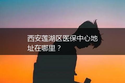 西安莲湖区医保中心地址在哪里？