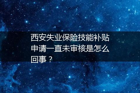 西安失业保险技能补贴申请一直未审核是怎么回事？