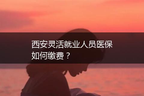 西安灵活就业人员医保如何缴费？