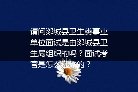 请问郯城县卫生类事业单位面试是由郯城县卫生局组织的吗？面试考官是怎么选派的？