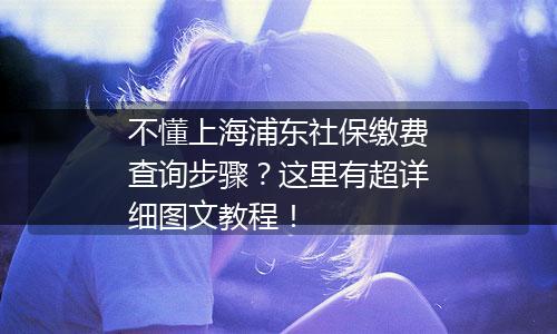 不懂上海浦东社保缴费查询步骤？这里有超详细图文教程！