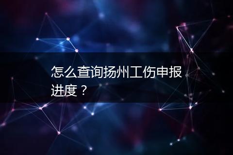 怎么查询扬州工伤申报进度？