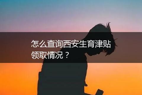 怎么查询西安生育津贴领取情况？