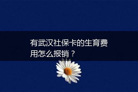有武汉社保卡的生育费用怎么报销？