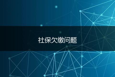 社保欠缴问题