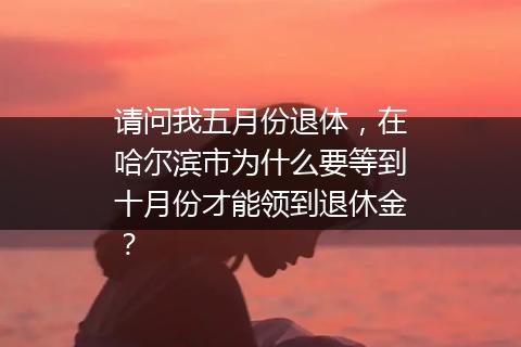 请问我五月份退体，在哈尔滨市为什么要等到十月份才能领到退休金？
