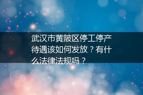 武汉市黄陂区停工停产待遇该如何发放？有什么法律法规吗？