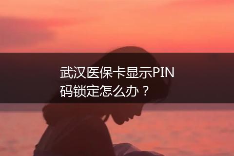 武汉医保卡显示PIN码锁定怎么办？