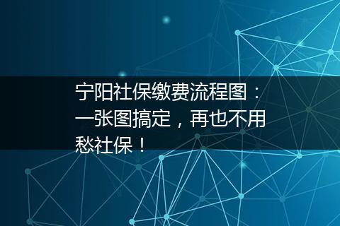 宁阳社保缴费流程图：一张图搞定，再也不用愁社保！