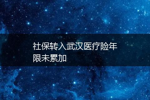 社保转入武汉医疗险年限未累加
