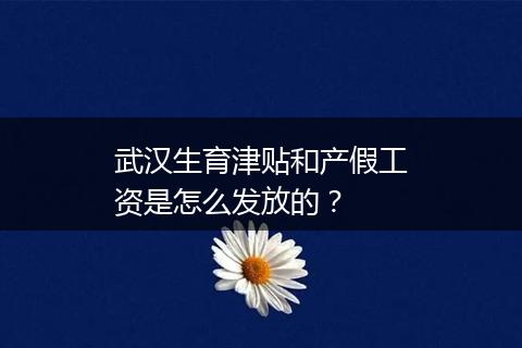 武汉生育津贴和产假工资是怎么发放的？