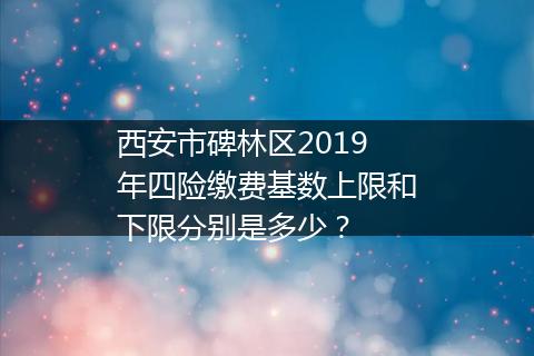 西安市碑林区2019年四险缴费基数上限和下限分别是多少？