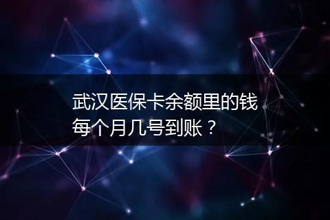 武汉医保卡余额里的钱每个月几号到账？