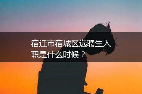 宿迁市宿城区选聘生入职是什么时候？