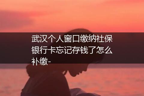 武汉个人窗口缴纳社保银行卡忘记存钱了怎么补缴-