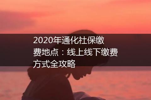 2020年通化社保缴费地点：线上线下缴费方式全攻略