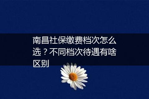 南昌社保缴费档次怎么选？不同档次待遇有啥区别