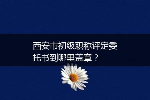 西安市初级职称评定委托书到哪里盖章？